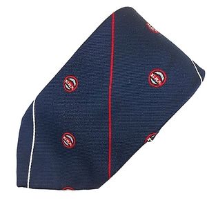 Neck Tie ERA Necktie Vintage RED WHITE BLUE Stripes 3.5" wide